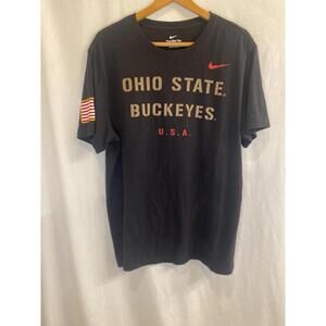 Nike Men's Black Ohio State Buckeyes Large Limited Veteran Day USA Black T-Shirt